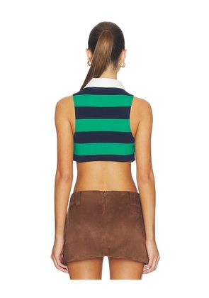 superdown Koko Crop Top in Green,Navy. Size L. Also in XS, S, M.