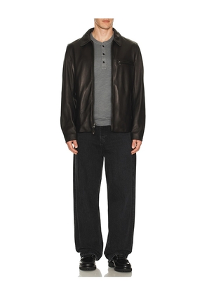 Rag & Bone Classic Flame Henley in Grey. Size S. Also in M, L.