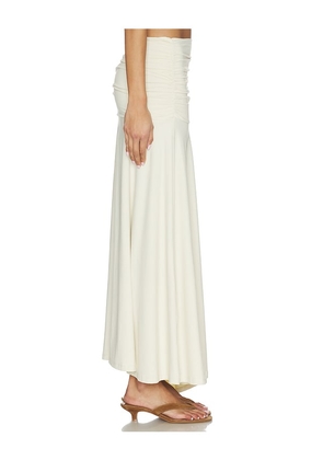 Susana Monaco Gathered Skirt in Lemon. Size L. Also in XS, S, M, XL.