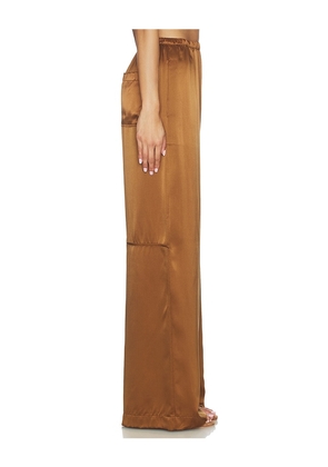 SABLYN Lexi Lower Rise Relaxed Pull On Pant in Brown. Size XS. Also in M, L.