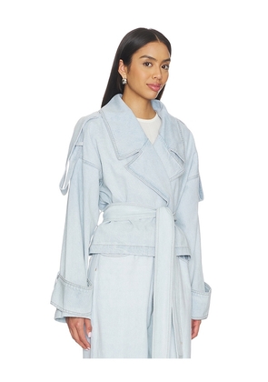 SELMACILEK Nayla Denim Jacket in Blue. Size M. Also in XS, S, L.
