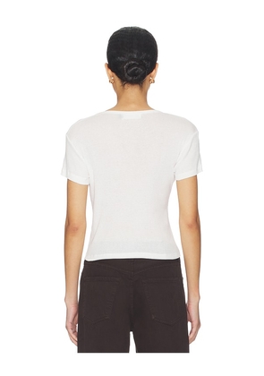 The Laundry Room Saint Tropez Sardines Baby Tee in White. Size L. Also in M, XL.
