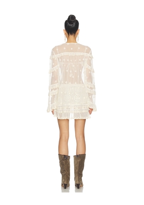 Tularosa Davonne Mini Dress in Ivory. Size L. Also in XXS, XS, S, M, XL.