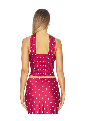 Runaway The Label Blaine Top in Red. Size L. Also in XS, S, M, XL.