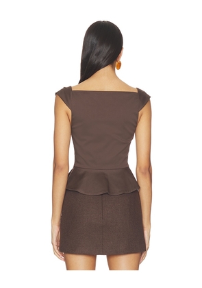 Tularosa Gracyn Top in Brown. Size XXS. Also in XS, S, M, L, XL.