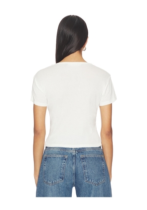The Laundry Room Grown Wild Denim Baby Tee in White. Size S. Also in XS, L.