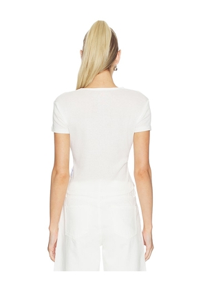 The Laundry Room Coors Denim Baby Tee in White. Size L. Also in S, XS, M, XL.