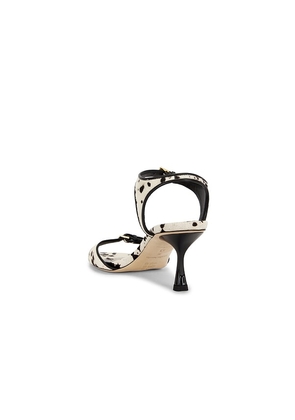 Studio Amelia Alto 70 Sandal in Black,Ivory. Size 36. Also in 37, 38, 40.