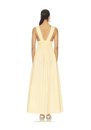 Susana Monaco Poplin Cross Back Dress in Lemon. Size XS. Also in M, S, XL.