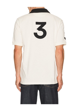 Polo Ralph Lauren Short Sleeve Jersey Knit Crest Logo Johnny Collar Polo in White. Size S. Also in M, XXL/2X.