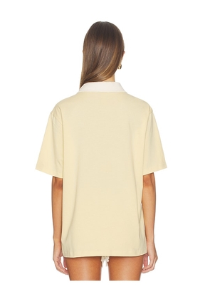 Tanner Fletcher Frank Oversized Collar Polo in Yellow. Size L. Also in M.