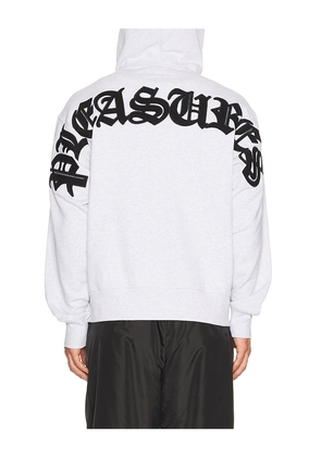 Pleasures Neural Zip Hoodie in Grey. Size L. Also in M, XL/1X.