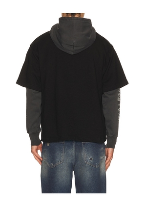 Pleasures Dragon Layered Hoodie in Black. Size L. Also in S, M, XL/1X.