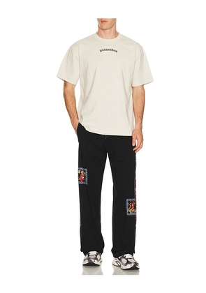 Pleasures Neural Applique Shirt in Cream. Size L. Also in S, M.
