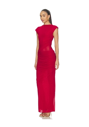 SNDYS Lorelai Maxi Dress in Red. Size XXS. Also in L, S, XL, XS, XXL.