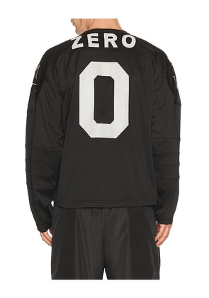 Pleasures x Zero Skateboards Jamie Hockey Jersey in Black. Size L. Also in S.