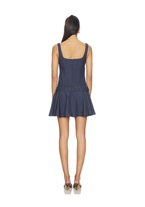 SOVERE Aven Mini Dress in Navy. Size L. Also in XS, S, M, XL.