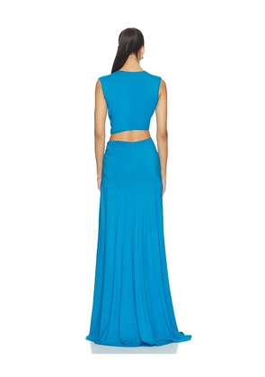 Sid Neigum Triple Loop Knit Dress in Blue. Size L. Also in S.
