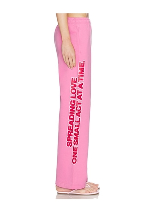 The Mayfair Group Be Kind Classic Sweatpants in Pink. Size L/XL. Also in XS/S, S/M, M/L.