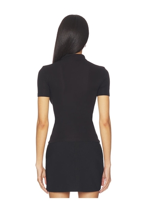 SAU LEE Timo Jersey Top in Black. Size 0. Also in 2, 4, 6, 8, 12.