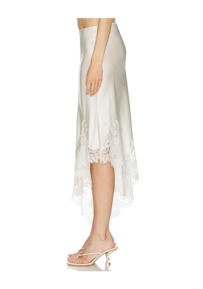 SRG Romy Silk Skirt in Ivory. Size L. Also in S, M.