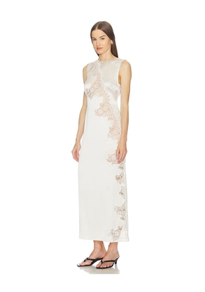 SRG Briar Silk Maxi Dress in Ivory. Size L. Also in S, M, XXS, XS, XL.