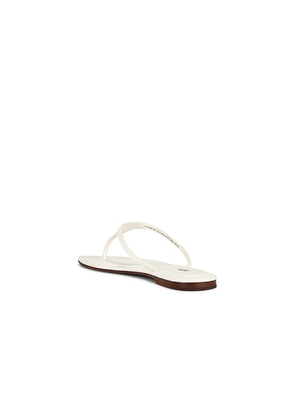 Polo Ralph Lauren Nappa Thong Flat Sandals in White. Size 10. Also in 6, 8, 8.5, 9.5.