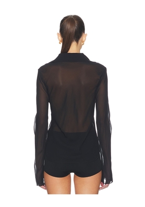 Tularosa Carlotta Lace Up Top in Black. Size L. Also in XXS, S, M.