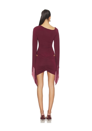 Palmatic Studio Harina Mini Dress in Burgundy. Size M. Also in XS, S.
