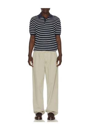 Polo Ralph Lauren Cotton Blend Textured 3 Button Placket Short Sleeve Polo Sweater in Blue. Size L. Also in S, XXL/2X.