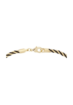 SHASHI Duet Rope Chain Necklace in Metallic Gold,Black.