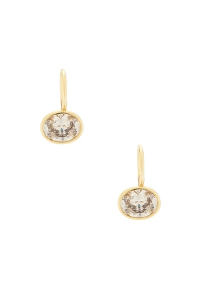 SHASHI Oval East To West French Hook in Metallic Gold.