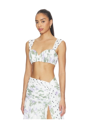 Sonya Moda India Top With Scarf in White. Size L. Also in S, M.