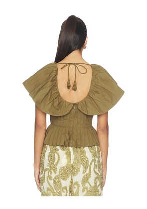 Scarlett Poppies Sagar Top in Olive. Size M. Also in XS, S, L.