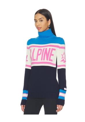 Perfect Moment Womens Alpine Sweater in Navy,Pink. Size L. Also in XS, S, M.