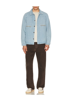 Rhythm Arguam Long Sleeve Shirt in Blue. Size L. Also in XL/1X.
