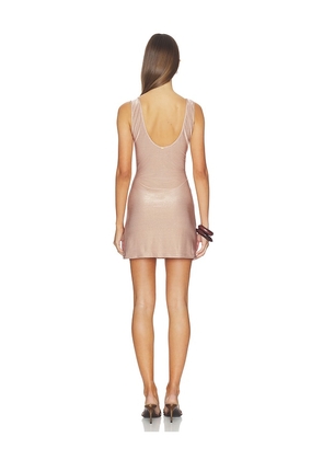 PQ James Dress in Metallic Neutral. Size M/L. Also in XS/S.