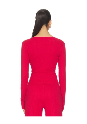 RAT BOI Pointelle Cardigan in Red. Size L. Also in S, XS, M, XL, XXL.