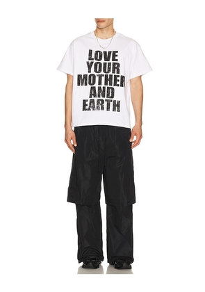 Ryoko Rain Love Your Mother Tee in White. Size L. Also in M, S, XL/1X.