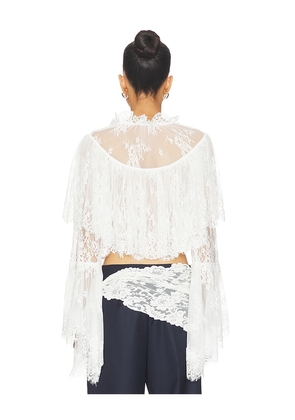 Sea Holden Embroidery Longesleeve Blouse in White. Size M. Also in L, XL.
