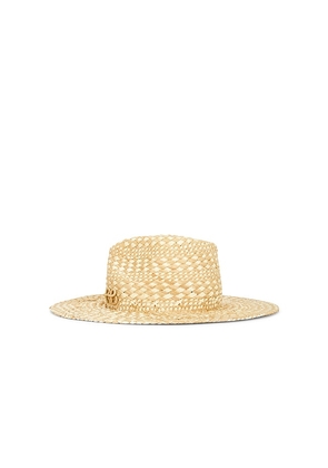 Ruslan Baginskiy Rhomboidal Pattern Fedora Hat in Neutral. Size L. Also in S, M, XL.