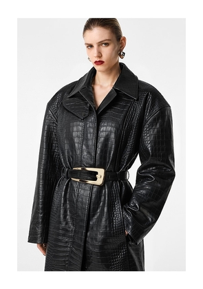 REVOLVE LOS ANGELES Nikita Leather Coat in Black. Size M. Also in S, XS.