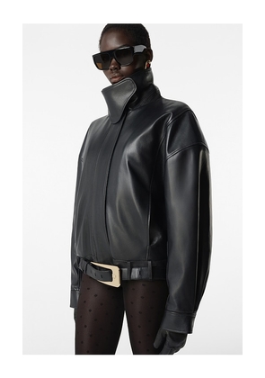 REVOLVE LOS ANGELES Kova Leather Jacket in Black. Size L. Also in XS, XXS, S, M, XL.