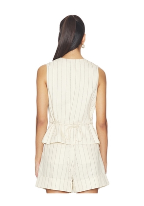 Rag & Bone Paulette Stripe Vest in Beige. Size 0. Also in 00, 2, 4, 6, 10.