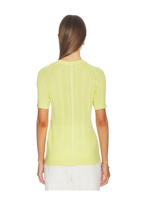 Rag & Bone Teresa Rib Short Sleeve in Green. Size L. Also in XXS, XS, S, M.