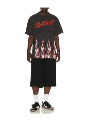 Philcos D.A.R.E. Flames Tee in Black. Size L. Also in S, M, XL/1X.