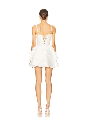 V. Chapman Luciana Corset Mini Dress in White. Size 12. Also in 4, 0, 2, 6, 8.