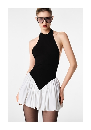 REVOLVE LOS ANGELES Mika Mini Dress in Black & White. Size L. Also in S, M, XL.