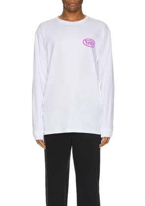 Von Dutch Biker Shop Graphic Long Sleeve Tee in White. Size XL/1X. Also in S, XXL/2X.