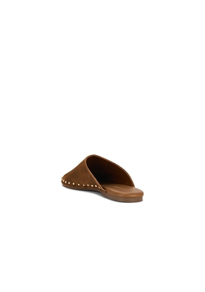 Steve Madden Pearson Flat in Chestnut Suede in Cognac. Size 10. Also in 6, 6.5, 7, 7.5, 8, 8.5, 9, 9.5.